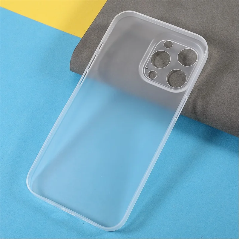 Shock-Proof Anti-Drop Super Thin Hard PC Phone Cover Case for iPhone 13 Pro 6.1 inch - Transparent