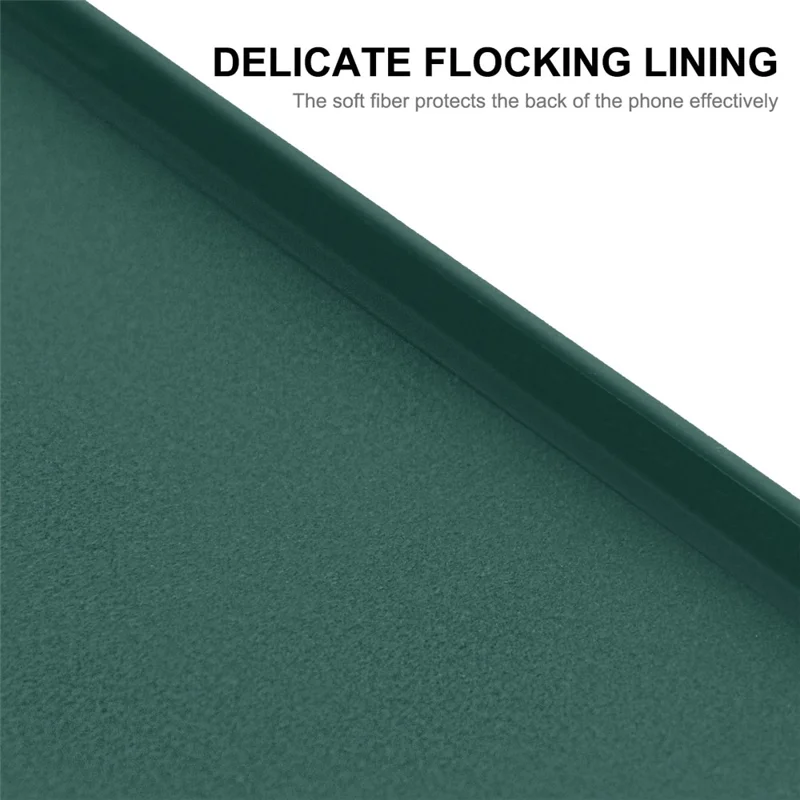 ENKAY HAT PRINCE Anti-Drop Shockproof Solid Color Precise Hole Opening Liquid Silicone Phone Cover Case for iPhone 13 Pro 6.1 inch - Dark Green