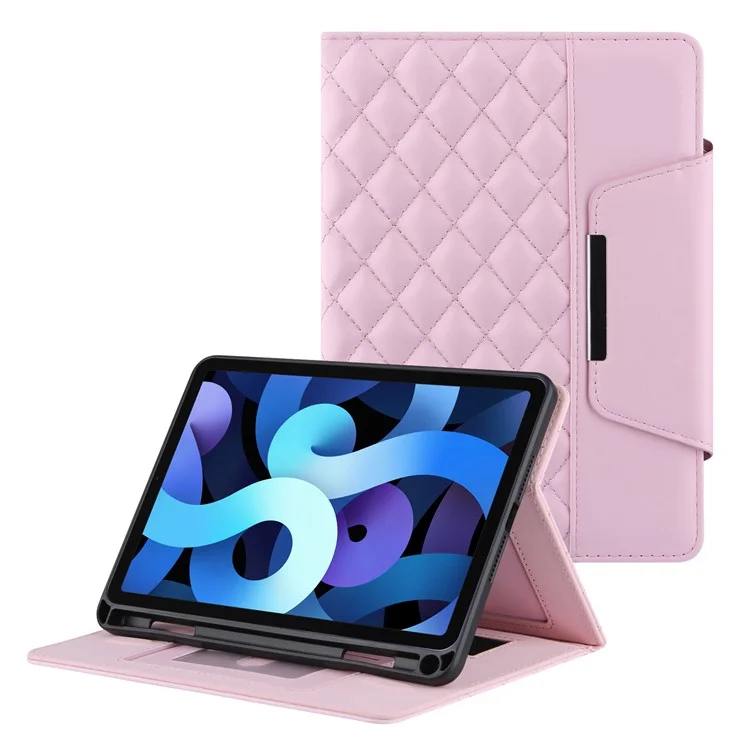 Grilles Anti-décompte Des Grilles de Broderie en Cuir Couvercle de Tablette de Portefeuille Pour Ipad Mini (2019) 7,9 Pouces / Mini 4/5 - Rose