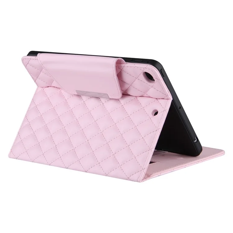 Grilles Anti-décompte Des Grilles de Broderie en Cuir Couvercle de Tablette de Portefeuille Pour Ipad Mini (2019) 7,9 Pouces / Mini 4/5 - Rose