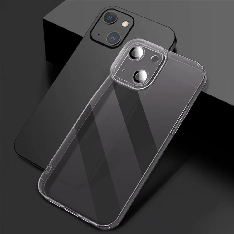 X-LEVEL Clear Matte Reinforced Corners Shockproof Soft TPU Airbag Cover for iPhone 13 6.1 inch - Transparent Black