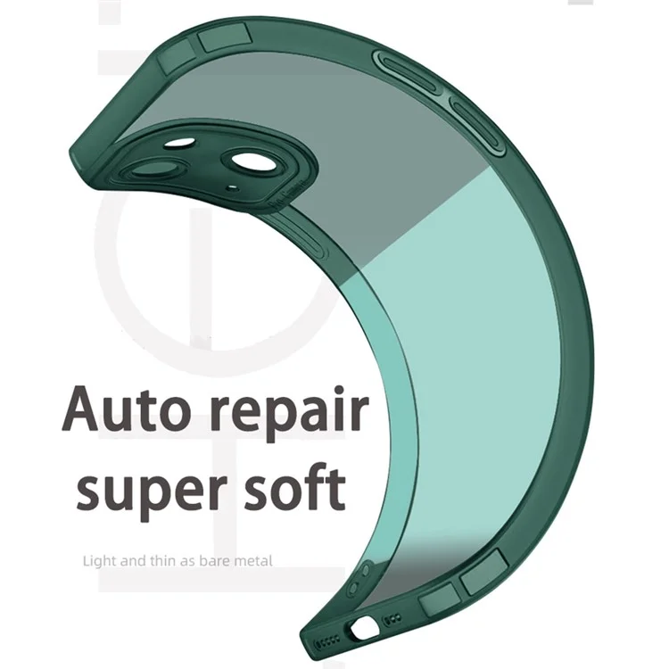 X-LEVEL Clear Matte Reinforced Corners Shockproof Soft TPU Airbag Cover for iPhone 13 6.1 inch - Transparent Black