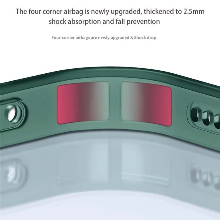 X-LEVEL Clear Matte Reinforced Corners Shockproof Soft TPU Airbag Cover for iPhone 13 6.1 inch - Transparent Black