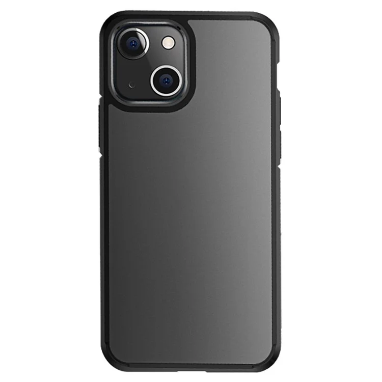 X-level Langleichter Licht Anti-kollision PC + TPU Schockfeste Antioxidans Rückdecke Für Iphone 13 6,1 Zoll - Schwarz