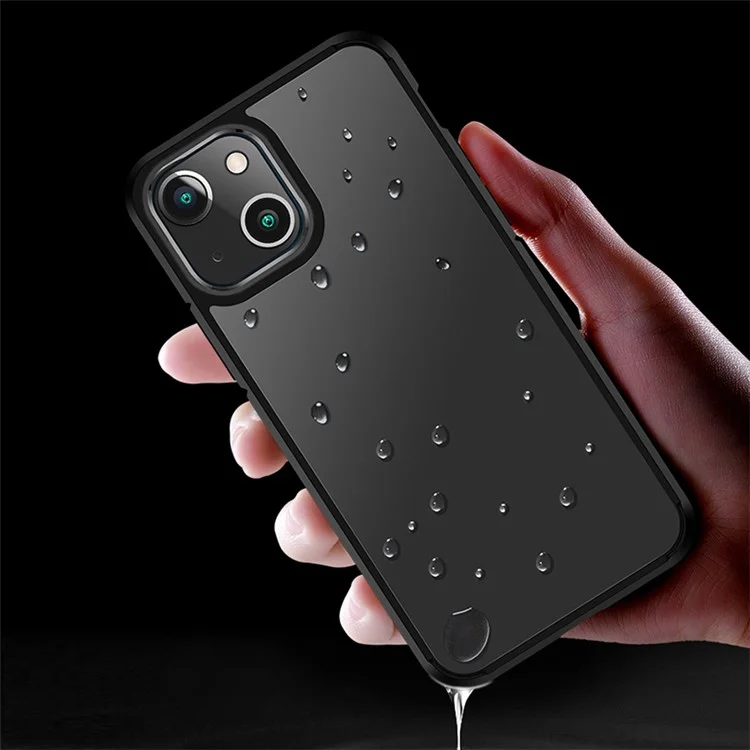 X-level Langleichter Licht Anti-kollision PC + TPU Schockfeste Antioxidans Rückdecke Für Iphone 13 6,1 Zoll - Schwarz