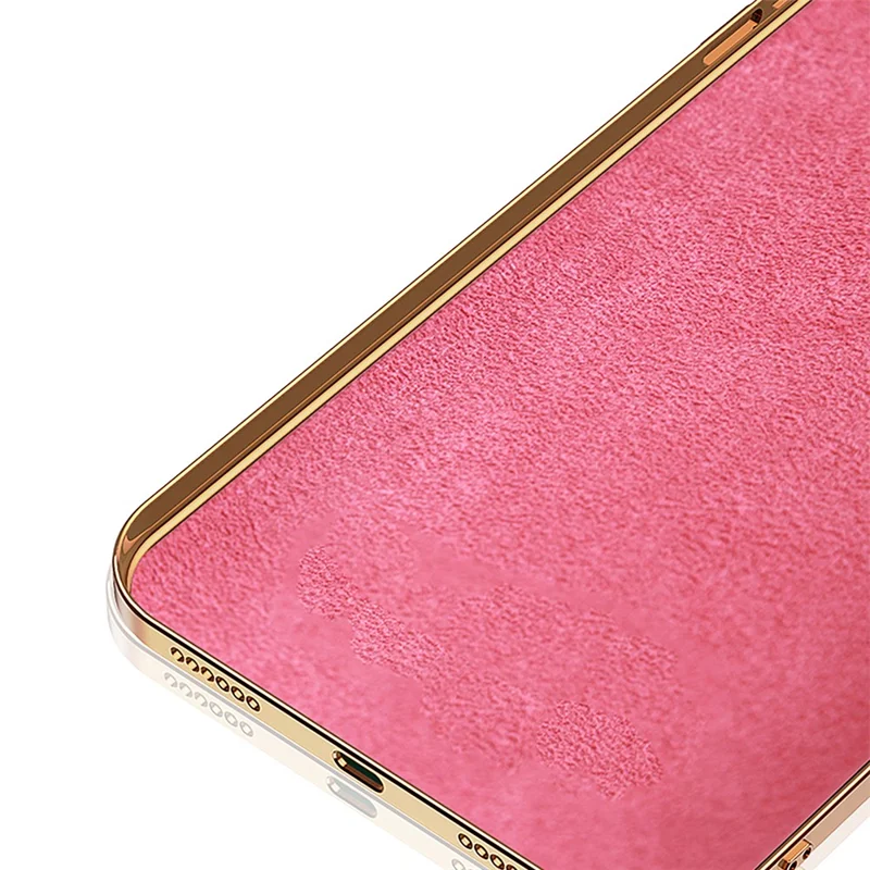 Mirror Surface Kickstand Design Electroplating Frame TPU Phone Case Shell for iPhone 13 Pro 6.1 inch - Black