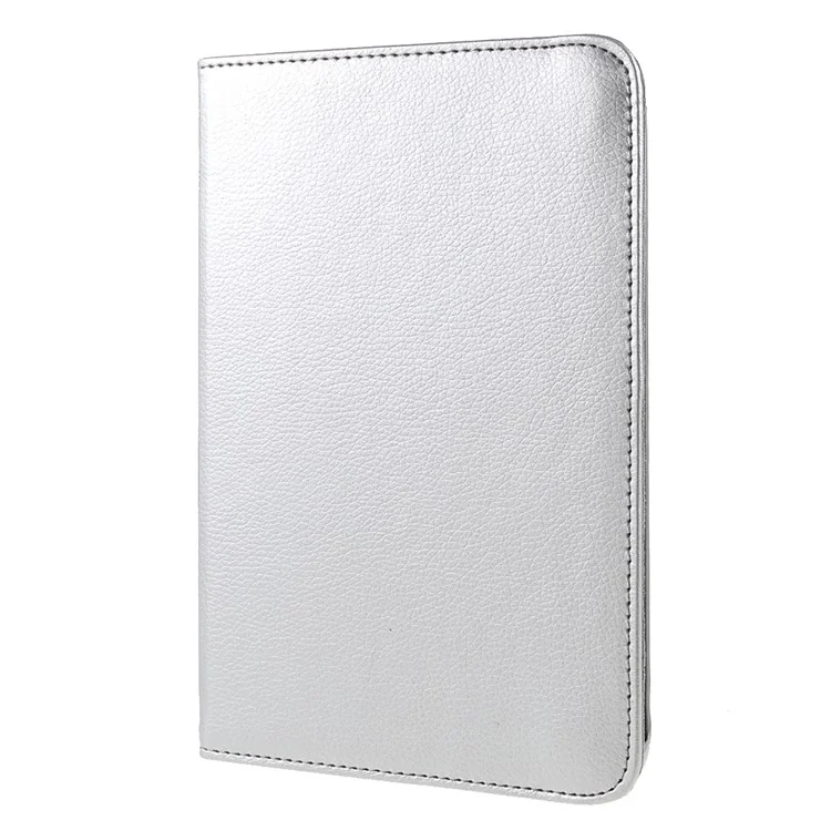 Supporto Girevole A 360 Gradi Litchi Texture In Pelle Case Protettiva Resistente Agli Urti Resistente Agli Urti Per IPad Mini 6 (2021) - D'argento