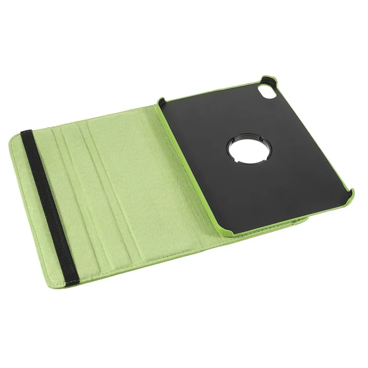 360 Degree Swiveling Stand Litchi Texture Leather Shock-Resistant Protective Tablet Case Cover for iPad mini 6 (2021) - Green