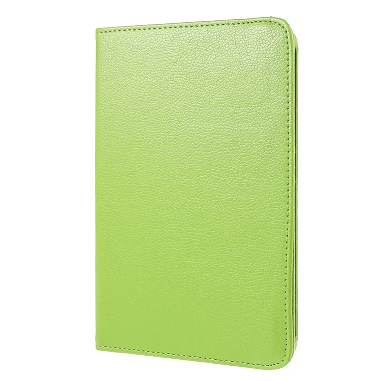 360 Degree Swiveling Stand Litchi Texture Leather Tablet Case Cover for iPad mini (2024) / mini (2021) - Green