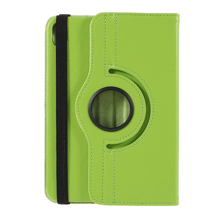 360 Degree Swiveling Stand Litchi Texture Leather Tablet Case Cover for iPad mini (2024) / mini (2021) - Green