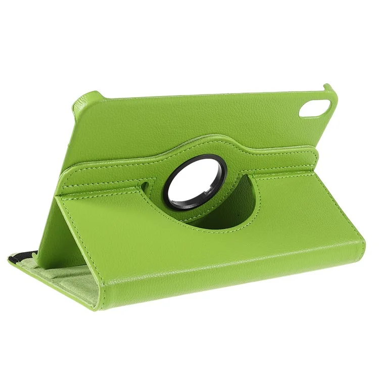 360 Degree Swiveling Stand Litchi Texture Leather Tablet Case Cover for iPad mini (2024) / mini (2021) - Green