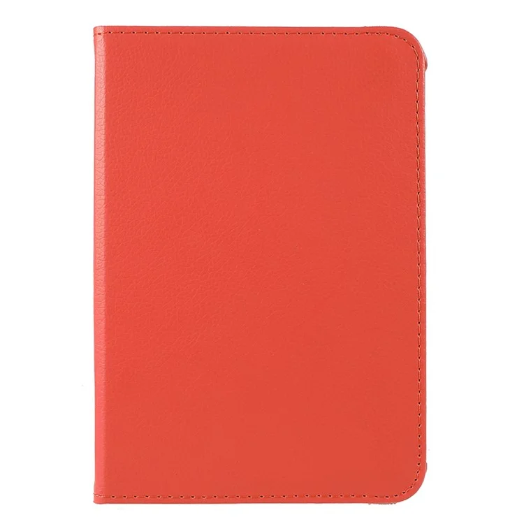 Étui de protection en cuir à texture de peau de litchi et à rotation à 360 degrés pour iPad mini (2024) / mini (2024) / mini (2021) - Orange