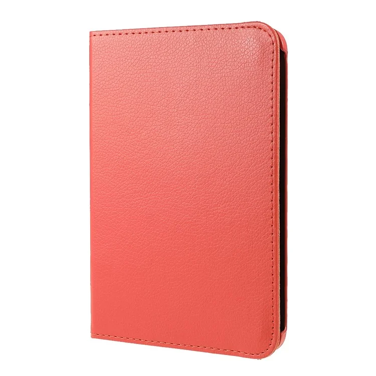Étui de protection en cuir à texture de peau de litchi et à rotation à 360 degrés pour iPad mini (2024) / mini (2024) / mini (2021) - Orange