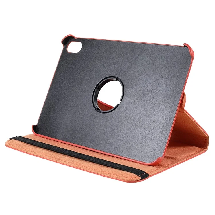Étui de protection en cuir à texture de peau de litchi et à rotation à 360 degrés pour iPad mini (2024) / mini (2024) / mini (2021) - Orange