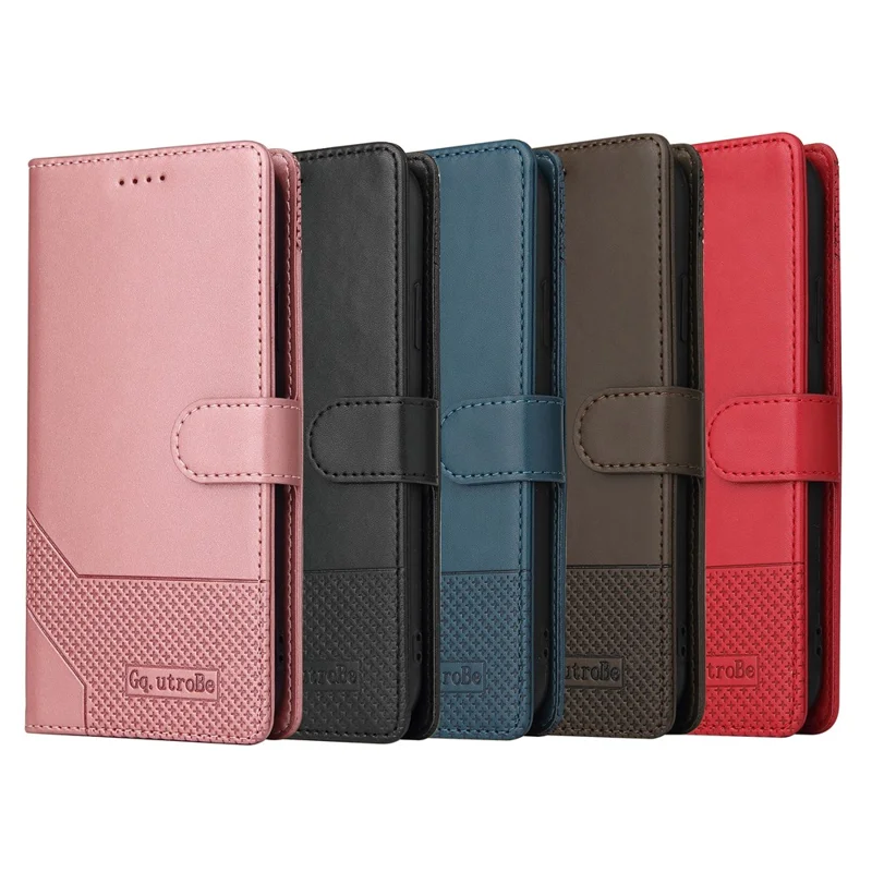 GQ.UTROBE Seria 009, etui-portfel z pełną ochroną z kory krowiej na telefon iPhone 12 Pro / iPhone 12 6,1 cala – Czarny