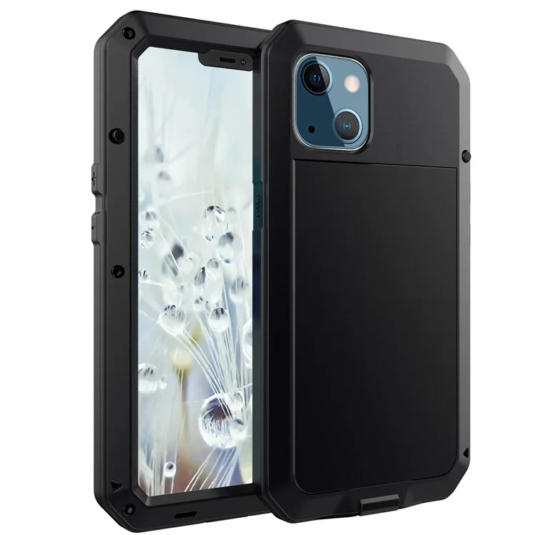 Tank Series 360 Degree Full-body Protection Heavy Duty Sturdy Hybrid Case with Built-in Tempered Glass Film Designed for iPhone 13 6.1 inch - Black