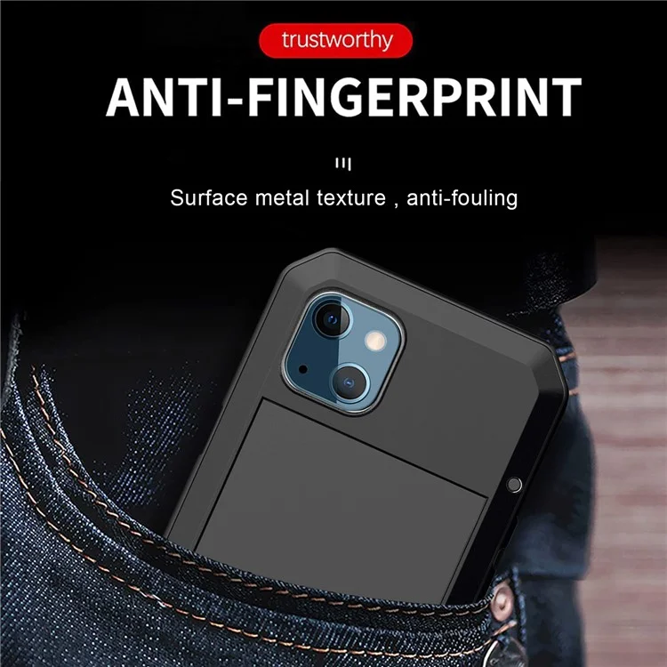 Tank Series 360 Degree Full-body Protection Heavy Duty Sturdy Hybrid Case with Built-in Tempered Glass Film Designed for iPhone 13 6.1 inch - Black