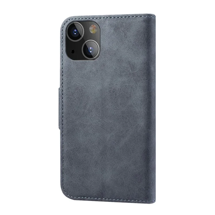 PU Leather Wallet Stand Phone Cover Case for iPhone 13 6.1 inch - Grey