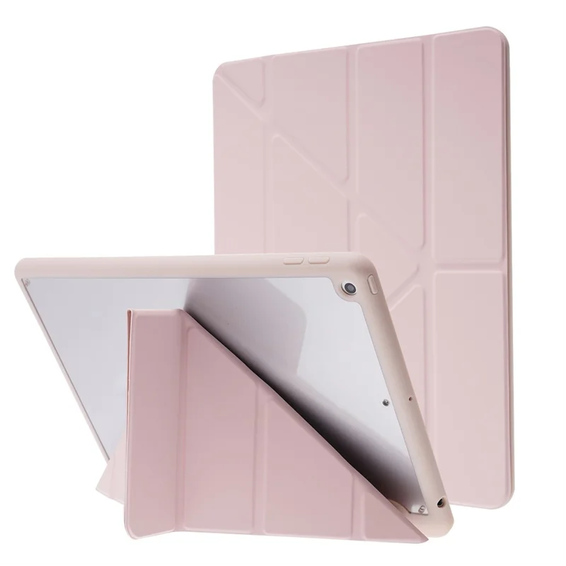 Obudowa do tabletu PU Leather Origami z funkcją automatycznego wybudzania/uspania i podstawką do iPad 10,2 (2021)/(2020)/(2019) - różowy
