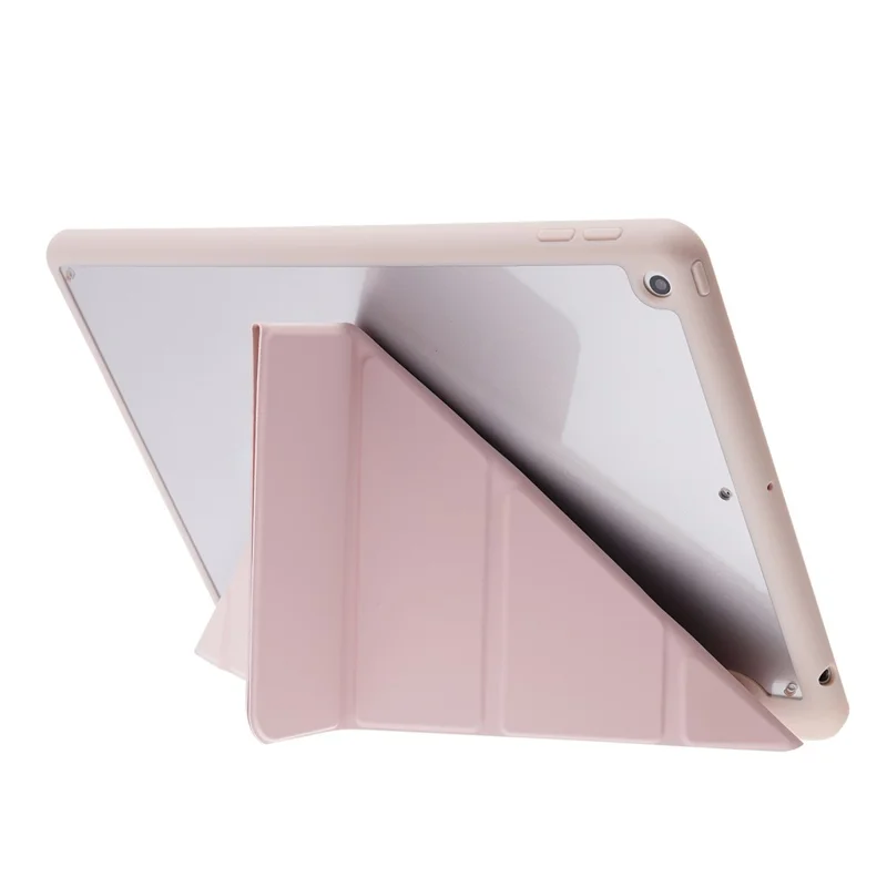 Obudowa do tabletu PU Leather Origami z funkcją automatycznego wybudzania/uspania i podstawką do iPad 10,2 (2021)/(2020)/(2019) - różowy