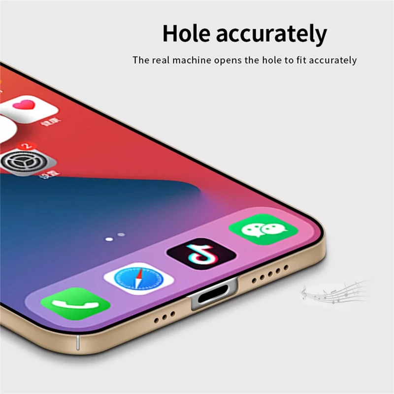 MOFI Shield Slim Frosted Finish Surface Hard Plastic Cell Phone Back Case Protector for iPhone 13 Pro Max 6.7 inch - Rose Gold