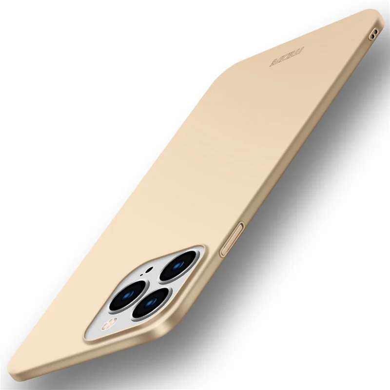 MOFI Shield Slim Frosted Finish Surface Hard Plastic Cell Phone Back Case Protector for iPhone 13 Pro Max 6.7 inch - Gold