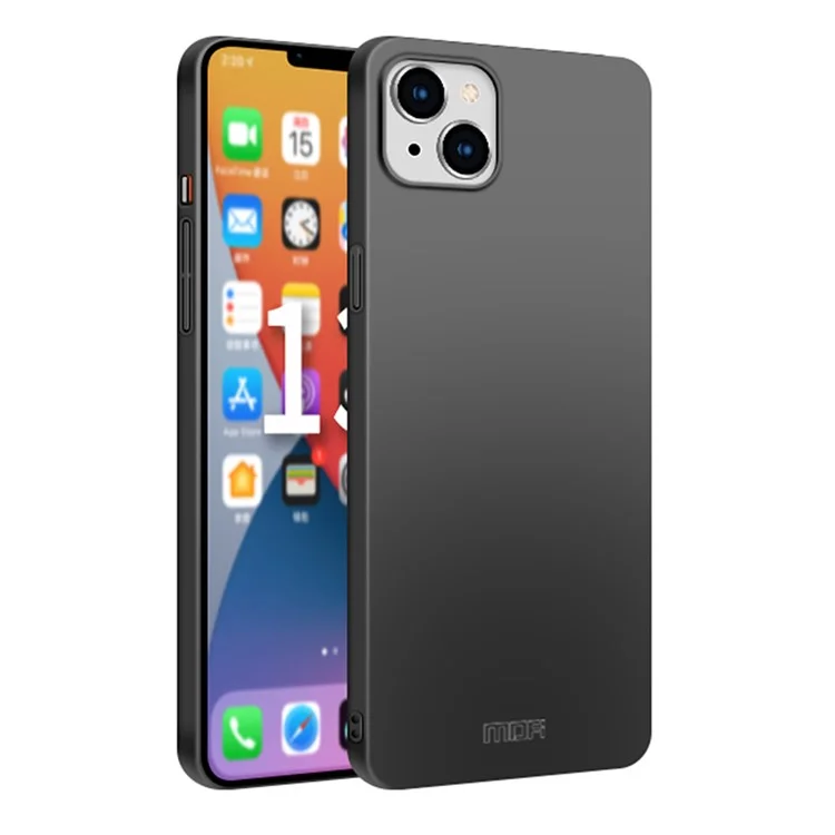 MOFI Shield Slim Frosty Acabado Superficie Rígida Plástica Caso Protector del Teléfono Celular para iPhone 13 mini 5.4 pulgadas - Negro