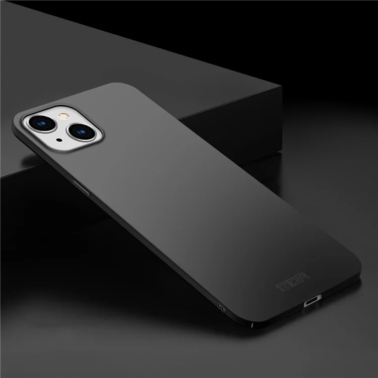 MOFI Shield Slim Frosty Acabado Superficie Rígida Plástica Caso Protector del Teléfono Celular para iPhone 13 mini 5.4 pulgadas - Negro