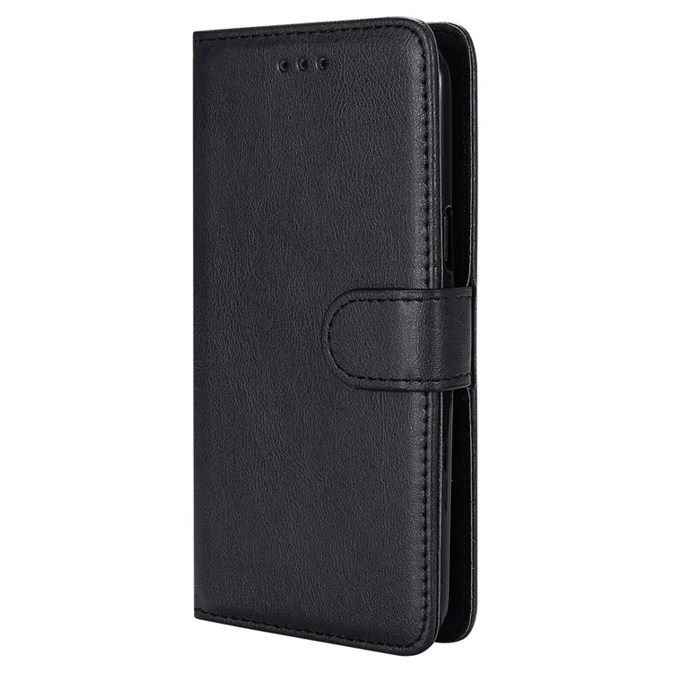 KT Leather Series-3 Custodia Staccabile 2-in-1 Design Wallet Stand Design PU Leather+TPU per iPhone 13 6.1 pollici - Nero