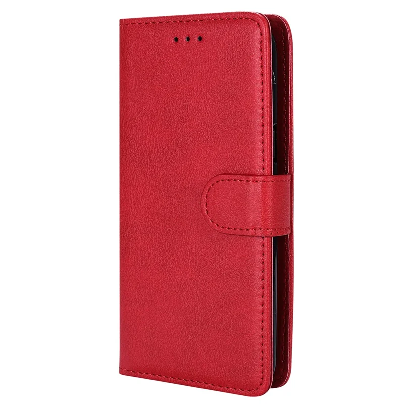 For iPhone 13 Case 2 in 1 Detachable Magnetic Leather Wallet Mobile Cover with Strap - Red