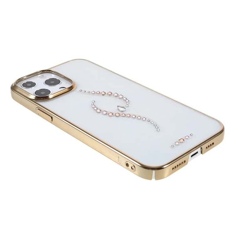 KINGXBAR Starry Series Clearly Rhinestone Decoration Phone Cover Electroplated Laser Carving Phone Case for iPhone 13 Pro 6.1 inch - Guard