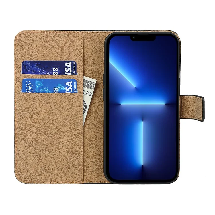 Echter Lederstaub-sicht-telefonabdeckung Anti-kratzer-brieftasche Telefonhülle Für Iphone 13 Pro 6.1 Zoll