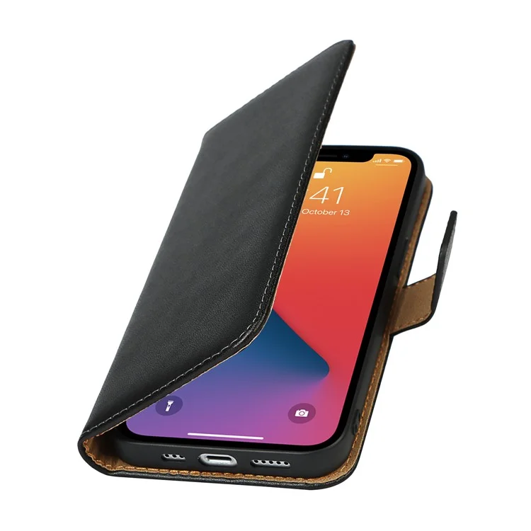 Echter Lederstaub-sicht-telefonabdeckung Anti-kratzer-brieftasche Telefonhülle Für Iphone 13 Pro 6.1 Zoll