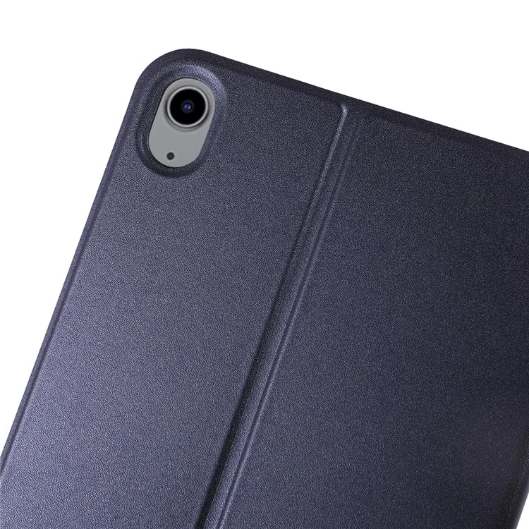 Pour iPad mini (2024) / mini (2021) Coque de protection Auto Wake / Sleep Étui en cuir PU avec support - Bleu foncé