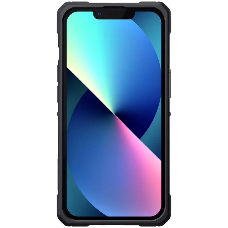 NILLKIN Adventurer Custodia rigida antiscivolo per telefono TPU+PC Custodia protettiva per iPhone 13 6.1 pollici - Nero 