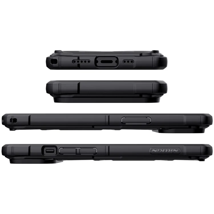 NILLKIN Adventurer Custodia rigida antiscivolo per telefono TPU+PC Custodia protettiva per iPhone 13 6.1 pollici - Nero 