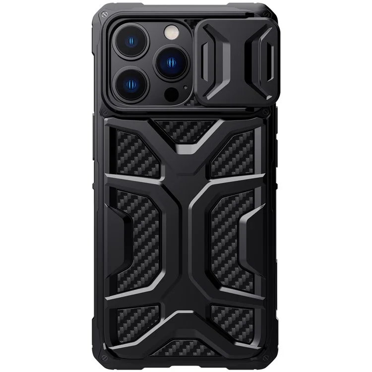 NILLKIN Adventurer Anti Slip Hard Phone Case TPU+PC Phone Protective Cover for iPhone 13 Pro 6.1 inch - Black