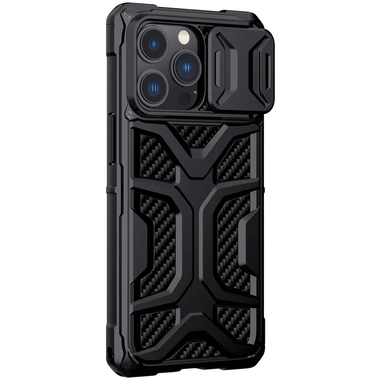 NILLKIN Adventurer Anti Slip Hard Phone Case TPU+PC Phone Protective Cover for iPhone 13 Pro 6.1 inch - Black