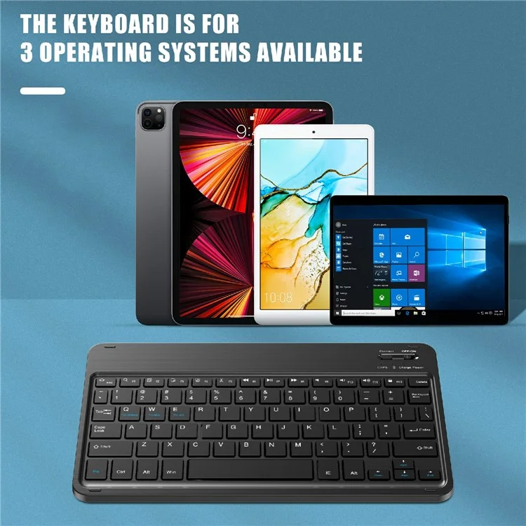 Detachable Wireless Bluetooth-compatible Keyboard Leather Stand Case Cover with Pen Slot for iPad Pro 11-inch (2021)