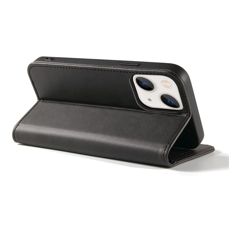 Strong Closure Magnetic Closure Wallet Stand Copertina Del Telefono Per Iphone 13 6,1 Pollici - Nero