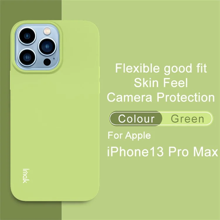 IMAK UC-2 Series Scratch-resistant TPU Case Phone Back Cover Shell for iPhone 13 Pro 6.1 inch - Green