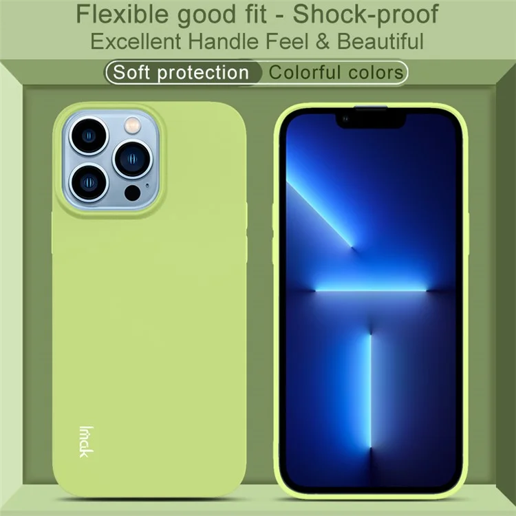 IMAK UC-2 Series Scratch-resistant TPU Case Phone Back Cover Shell for iPhone 13 Pro 6.1 inch - Green