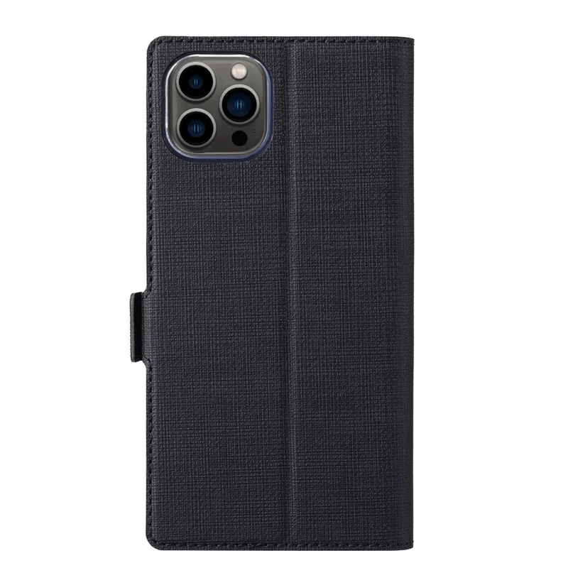 VILI K Series Magnetic Closure Shockproof Wallet Design Leather Phone Stand Cover for iPhone 13 Pro Max 6.7 inch - Black