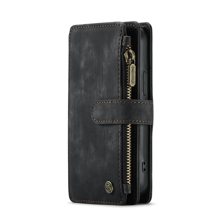 Serie Caseme C30 Slot Multipli Slot a Più Protezione a Prova di Goccia Full Body Wallet Custodia in Pelle PU Con Supporto Per Iphone 12 Mini 5,4 Pollici - Nero