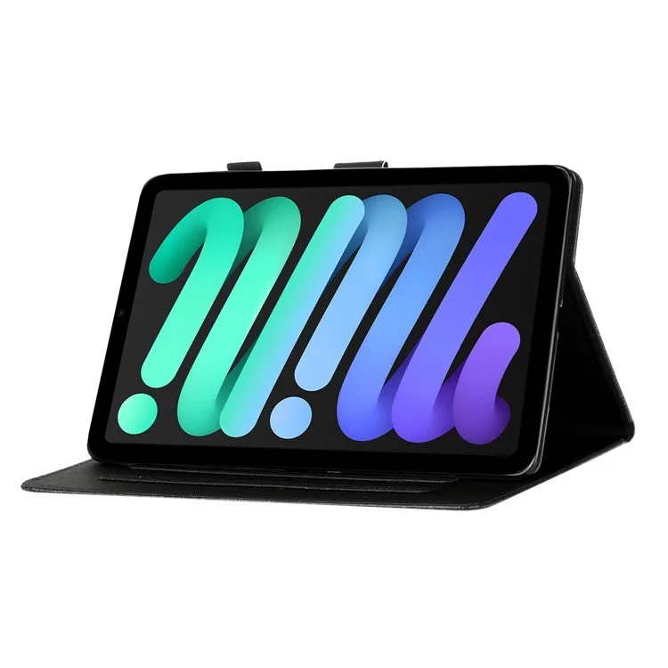 Glittery Powder Card Slots Stand PU Leather + TPU Shell for iPad mini (2024) / mini (2021) - Purple