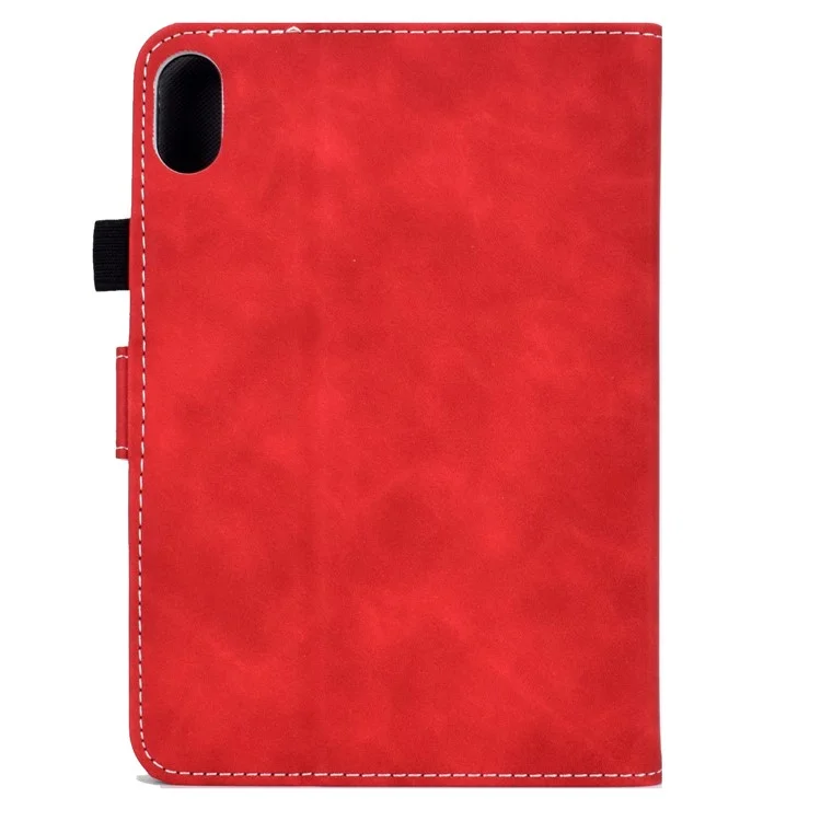 Slots De Cartes Intégrées Southing Stand Quality Cuir + TPU Tablet Tablet Tablet PC Shell Pour IPad Mini (2021) - Rouge