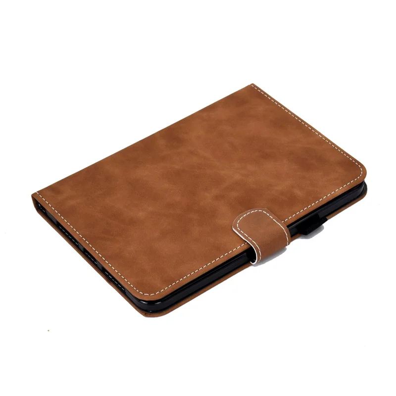 Built-In Card Slots Supporting Stand Quality Leather + TPU Tablet Case for iPad mini (2024) / mini (2021) - Brown