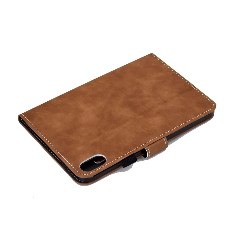 Built-In Card Slots Supporting Stand Quality Leather + TPU Tablet Case for iPad mini (2024) / mini (2021) - Brown