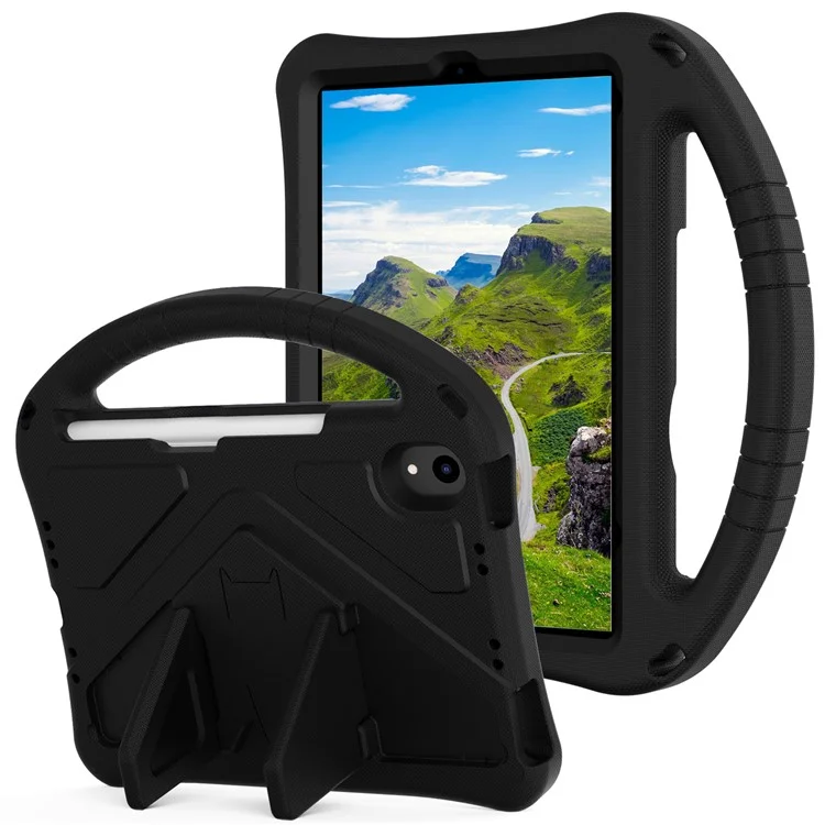 Étui de tablette avec béquille pratique et antichoc en EVA pour iPad mini (2024) / mini (2021) - Noir