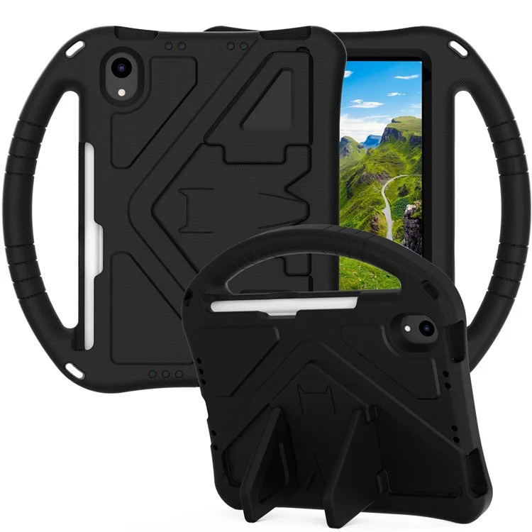 Étui de tablette avec béquille pratique et antichoc en EVA pour iPad mini (2024) / mini (2021) - Noir